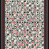 Ultra Soft Area Rug, Non Slip, Stain Resistant, Washable Area Rugs for Living Room, Bedroom, Vibrant Abstract Patterned Decor(Black)