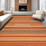 Ultra Soft Area Rug, Non Slip, Stain Resistant, Washable Area Rugs for Living Room, Bedroom, Contemporary Abstract Waffle Layout(Orange)