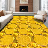 Ultra Soft Area Rug, Non Slip, Stain Resistant, Washable Area Rugs for Living Room, Bedroom, Contemporary Yellow Geometric Living Room Area Rug(Yellow)