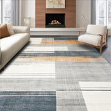 Elegant Neutral Toned Abstract with Distressed Beige and Slate Striped Motif(Gray)