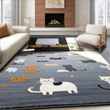 Ultra Soft Area Rug, Non Slip, Stain Resistant, Washable Area Rugs for Living Room, Bedroom, Playful Cartoonish Animal Pattern(Gray)
