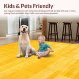 Ultra Soft Area Rug, Non Slip, Stain Resistant, Washable Area Rugs for Living Room, Bedroom, Transitional Soft Textured Appeal(Yellow)