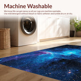 Ultra Soft Area Rug, Non Slip, Stain Resistant, Washable Area Rugs for Living Room, Bedroom, Trendy Moon Bedroom Area Rug for Modern Decor(Blue)