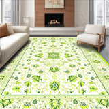 Ultra Soft Area Rug, Non Slip, Stain Resistant, Washable Area Rugs for Living Room, Bedroom, Charming Vintage Medallion Style(White)