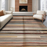 Ultra Soft Area Rug, Non Slip, Stain Resistant, Washable Area Rugs for Living Room, Bedroom, Cozy Warm Palette Weave(Brown)