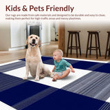 Elegant Minimalist Blue Plaid Design(Blue)