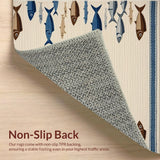 Vibrant Blue Marine Life Design(Beige)