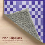 Ultra Soft Area Rug, Non Slip, Stain Resistant, Washable Area Rugs for Living Room, Bedroom, Contemporary Purple Geometric Fantasy(Purple)