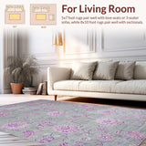 Ultra Soft Area Rug, Non Slip, Stain Resistant, Washable Area Rugs for Living Room, Bedroom, Whimsical Space-Themed Aesthetic(Beige)
