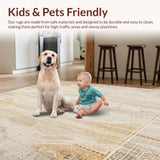 Beige with Vintage Inspired Patchwork and Muted Earthy Accents(Beige)