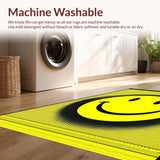 Ultra Soft Area Rug, Non Slip, Stain Resistant, Washable Area Rugs for Living Room, Bedroom, Playful Bright Minimalist Design(Yellow)
