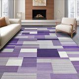Ultra Soft Area Rug, Non Slip, Stain Resistant, Washable Area Rugs for Living Room, Bedroom, Elegant Grey Purple Symmetrical Design(Purple)