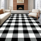 Rustic Black Ivory Plaid Charm(Black)