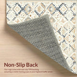 Ultra Soft Area Rug, Non Slip, Stain Resistant, Washable Area Rugs for Living Room, Bedroom, Beige Sector Area Boho Inspired Corner(Beige)
