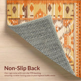 Ultra Soft Area Rug, Non Slip, Stain Resistant, Washable Area Rugs for Living Room, Bedroom, Modern Rustic Area(Orange)