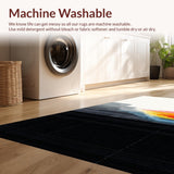 Ultra Soft Area Rug, Non Slip, Stain Resistant, Washable Area Rugs for Living Room, Bedroom, Rustic Earth Tone Graphic Elements(Gray)