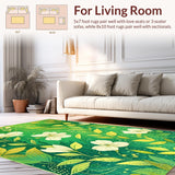 Ultra Soft Area Rug, Non Slip, Stain Resistant, Washable Area Rugs for Living Room, Bedroom, Charming Soft Pastel Accents(Green)