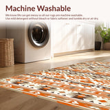 Ultra Soft Area Rug, Non Slip, Stain Resistant, Washable Area Rugs for Living Room, Bedroom, Minimalist Natural Toned Geometry(Brown)