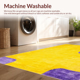 Ultra Soft Area Rug, Non Slip, Stain Resistant, Washable Area Rugs for Living Room, Bedroom, Lively Non-Slip Funky Pattern(Yellow)
