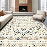 Artistic Off White Curvilinear Design(Beige)