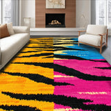 Ultra Soft Area Rug, Non Slip, Stain Resistant, Washable Area Rugs for Living Room, Bedroom, Animal Print Dorm Room Polyester Area Mat(Yellow)