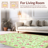 Ultra Soft Area Rug, Non Slip, Stain Resistant, Washable Area Rugs for Living Room, Bedroom, Whimsical Nature-Inspired Aesthetics(Ivory)