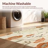 Ultra Soft Area Rug, Non Slip, Stain Resistant, Washable Area Rugs for Living Room, Bedroom, Boho Desert Bloom Area Beige & Brown(Beige)