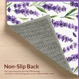 Ultra Soft Area Rug, Non Slip, Stain Resistant, Washable Area Rugs for Living Room, Bedroom, Chic Purple Garden Essence(Purple)