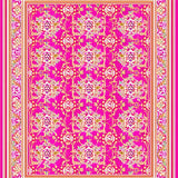 Ultra Soft Area Rug, Non Slip, Stain Resistant, Washable Area Rugs for Living Room, Bedroom, Whimsical Colorful Tiled Pattern(Pink)