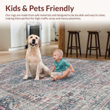 Ultra Soft Area Rug, Non Slip, Stain Resistant, Washable Area Rugs for Living Room, Bedroom, Premium Non-Slip Indoor Décor Washable Microfiber Accent Floor Mat(Gray)