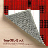 Ultra Soft Area Rug, Non Slip, Stain Resistant, Washable Area Rugs for Living Room, Bedroom, Contemporary Geometric Web Pattern(Red)