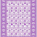 Ultra Soft Area Rug, Non Slip, Stain Resistant, Washable Area Rugs for Living Room, Bedroom, Chic Abstract Floral Harmony(Purple)