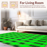 Contemporary Checkered Elegance(Green)