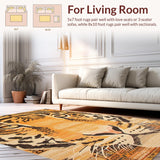 Ultra Soft Area Rug, Non Slip, Stain Resistant, Washable Area Rugs for Living Room, Bedroom, Stylish Soft Camel Aesthetic(Orange)