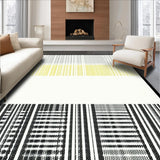 Ultra Soft Area Rug, Non Slip, Stain Resistant, Washable Area Rugs for Living Room, Bedroom, Geometric Minimalist Layered Texture(Gold)