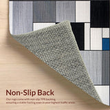Ultra Soft Area Rug, Non Slip, Stain Resistant, Washable Area Rugs for Living Room, Bedroom, Vibrant Abstract Geometric Elements(Gray)