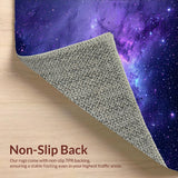Ultra Soft Area Rug, Non Slip, Stain Resistant, Washable Area Rugs for Living Room, Bedroom, Futuristic Astral Color Palette(Purple)