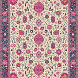 Ultra Soft Area Rug, Non Slip, Stain Resistant, Washable Area Rugs for Living Room, Bedroom, Vibrant Floral Paisley Motif(Beige)