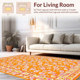 Ultra Soft Area Rug, Non Slip, Stain Resistant, Washable Area Rugs for Living Room, Bedroom, Color Pop Shaggy Accent Piece(Orange)