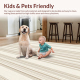 Area Classic Stripe Durable for Home Decor(Beige)