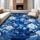 Contemporary Gray Floral(Blue)