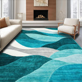 Chic Black and White Tiled Motif(Blue)