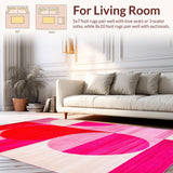 Chic Contemporary Blush Geometry(Red)