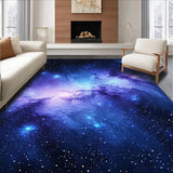 Ultra Soft Area Rug, Non Slip, Stain Resistant, Washable Area Rugs for Living Room, Bedroom, Ethereal Night Sky Aesthetic(Blue)