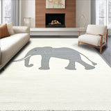 Ultra Soft Area Rug, Non Slip, Stain Resistant, Washable Area Rugs for Living Room, Bedroom, Luxurious Neutral Tones with Animal Elements(Beige)