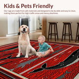 Elegant Black Whale Silhouette(Red)