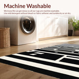Stylish Monochrome Striped Decor Element(Black)