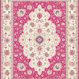 Ultra Soft Area Rug, Non Slip, Stain Resistant, Washable Area Rugs for Living Room, Bedroom, Whimsical Colorful Trellis Style(White)