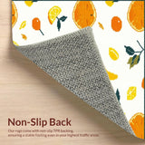 Ultra Soft Area Rug, Non Slip, Stain Resistant, Washable Area Rugs for Living Room, Bedroom, Stylish Modern Playful Aesthetic(Orange)