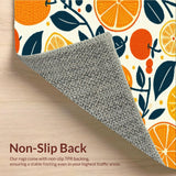 Ultra Soft Area Rug, Non Slip, Stain Resistant, Washable Area Rugs for Living Room, Bedroom, Fun Juicy Patterned Surface(Orange)